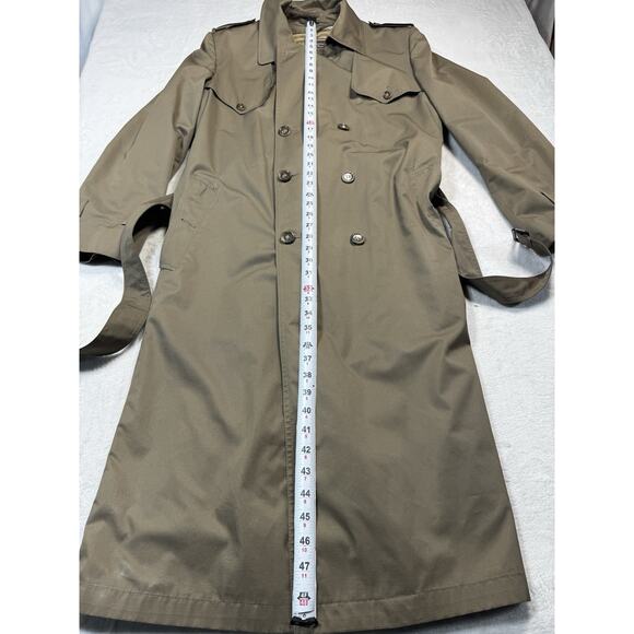 Vintage Christian Dior Monsieur Trench Coat Tan 44L Paris New York Rain Repellen - Picture 6 of 10